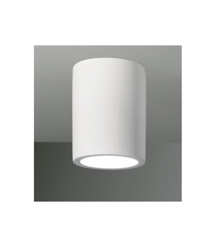 1 Light Round Ceiling Downlight Plaster, White, GU10 - 1