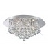 Flush Ceiling, 450mm Round, 6 Light G9 Polished Chrome, Crystal - 1