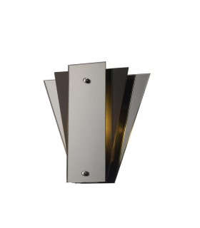 3 Layer Flush Flush Wall Lamp, E27 Black, Mirror - 1