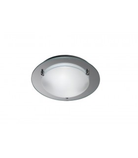 Flush Ceiling, 300mm Round 2 Light E27 Polished Chrome - 1