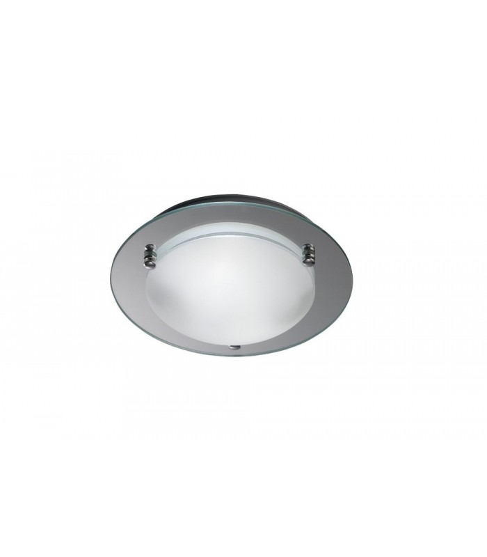 Flush Ceiling, 300mm Round 2 Light E27 Polished Chrome - 1