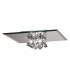 Flush Ceiling, 400mm Square, 5 Light G9 Polished Chrome, Smoked Mirror, Smoked Crystal - 1
