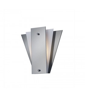 3 Layer Flush Flush Wall Lamp, E27 Smoked Mirror, Frosted - 1