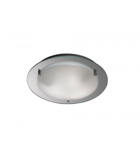 Flush Ceiling, 450mm Round, 3 Light E27 Polished Chrome - 1