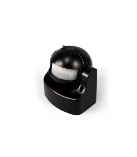 Stand Alone IP44 12m 180 Deg PIR Motion Sensor with Adjustable Time And Lux Level Black - 1