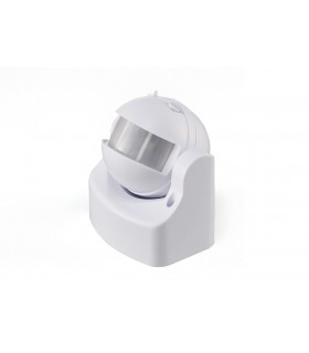 Stand Alone IP44 12m 180 Deg PIR Motion Sensor with Adjustable Time And Lux Level White - 1