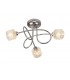 Semi Flush Ceiling 3 Light G9 Polished Chrome, Clear Textured Glass - 1