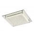 LED Flush Ceiling Light, 420mm Square, 21W 1680lm 4000K Polished Chrome, Crystal - 1
