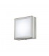 Square LED Flush Ceiling Light, Wall Lamp 2.4W IP44 Exterior Plain Design Stainless Steel, Opal - 1
