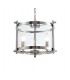 Cylindrical Ceiling Pendant 3 Light E14 Polished Chrome, Clear Glass - 1
