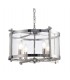 Cylindrical Ceiling Pendant 4 Light E14 Polished Chrome, Clear Glass - 1