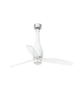 Eterfan 128cm Ceiling Fan Gloss White, Transparent Blades 3000K