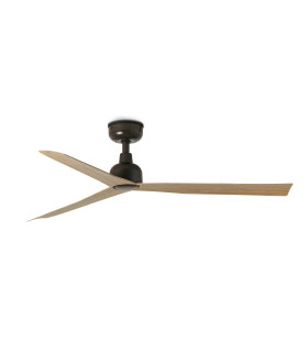 Marine 125cm Ceiling Fan Dark Brown, Oak Blades, IP44
