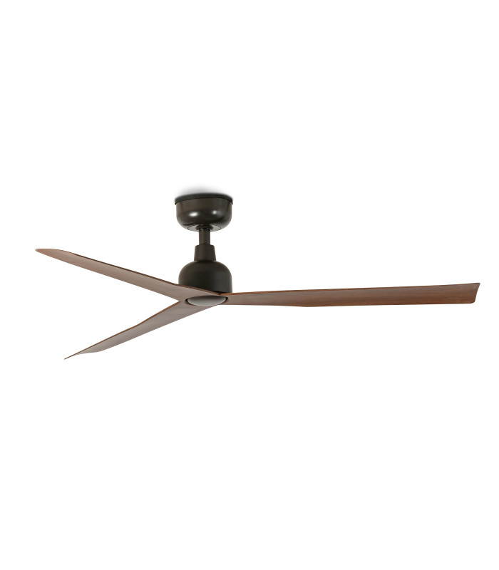 Marine 125cm Smart Ceiling Fan Dark Brown, Dark Walnut Blades, IP44