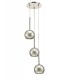 Ceiling Cluster Pendant 3 Light Cluster G9 Polished Chrome, Smoke Glass - 1