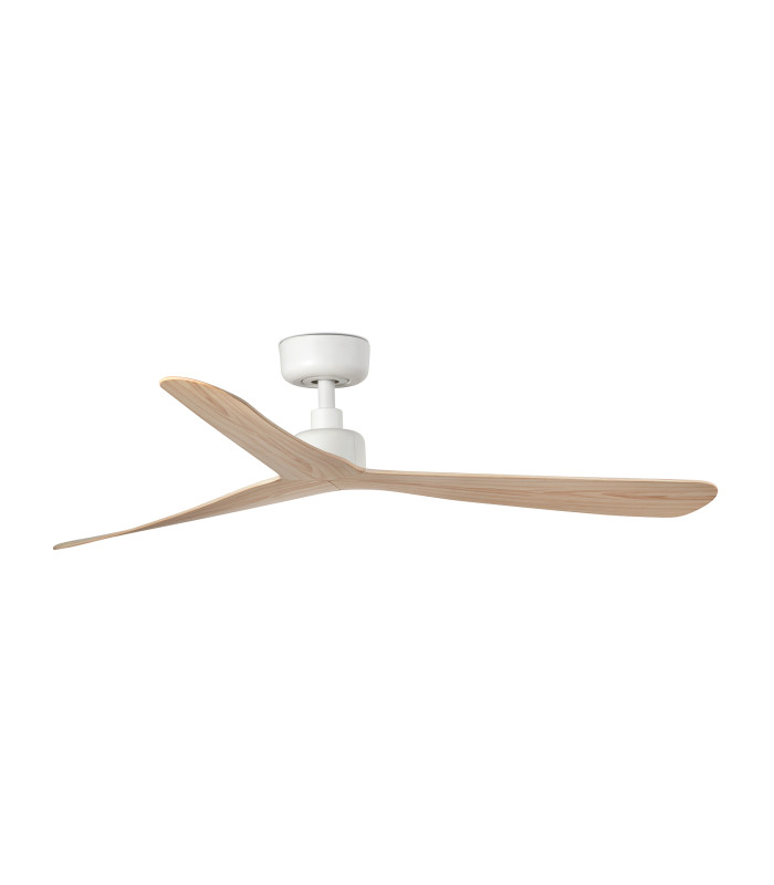 Rocker 132cm Ceiling Fan Matt White, Ash Wood Blades