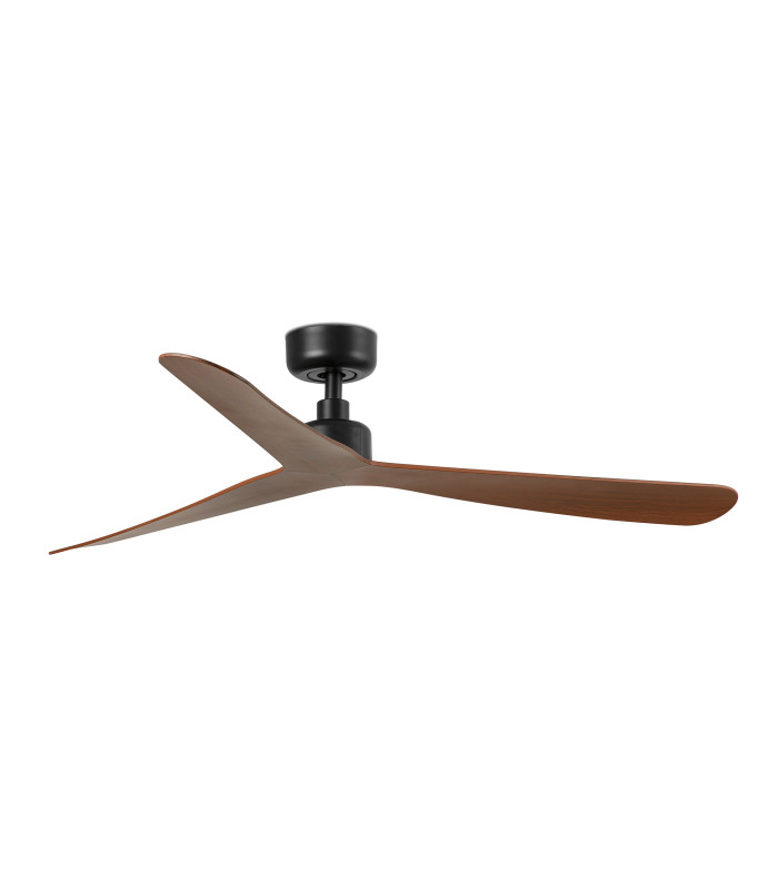 Rocker 132cm Smart Ceiling Fan Matt Black, Walnut Blades
