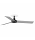 Cruiser Recessed 106cm Ceiling Fan Matt Black, Aluminium Blades