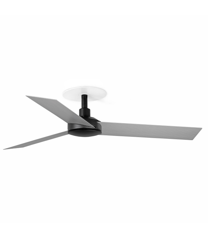 Cruiser Recessed 106cm Ceiling Fan Matt Black, Aluminium Blades