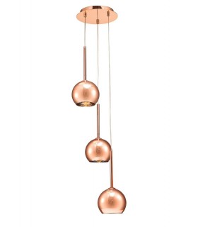 Ceiling Cluster Pendant 3 Light Cluster G9 Bronze, Bronze Glass - 1