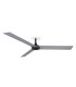 Cruiser Recessed 160cm Ceiling Fan Matt Black, Aluminium Blades