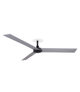 Cruiser Recessed 160cm Ceiling Fan Matt Black, Aluminium Blades