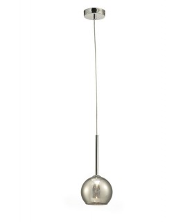 Dome Ceiling Pendant G9 Polished Chrome, Smoke Glass - 1