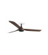Punt Recessed 130cm Ceiling Fan Matt Black, Walnut Blades