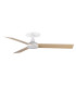 Rudder Recessed 106cm Ceiling Fan Matt White, Ash Wood Blades, 3 Blade Reversible