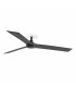 Rudder Recessed 132cm Ceiling Fan Matt Black, Walnut Blades, 3 Blade Reversible