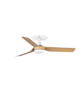 Mini Punt Recessed 90cm Ceiling Fan Matt White, Maple Blades