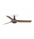 Mini Punt Recessed 90cm Ceiling Fan Matt Black, Walnut Blades