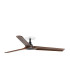 Heywood Recessed 132cm Ceiling Fan Matt Black, Dark Walnut Blades