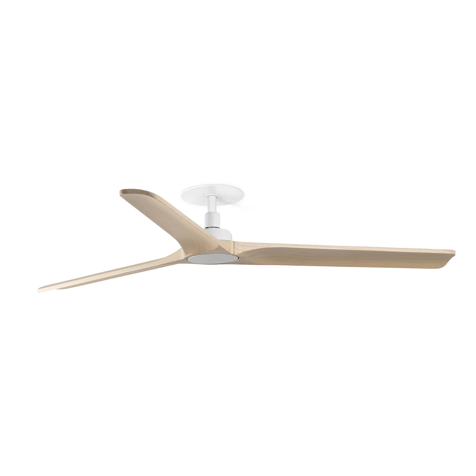 Heywood Recessed 132cm Ceiling Fan Matt White, Pine Blades