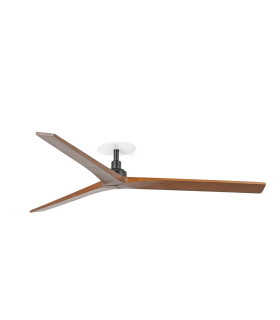 Klim Recessed Large Ceiling Fan Matt Black, Dark Walnut Blades