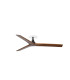 Klim Recessed Medium Ceiling Fan Matt Black, Dark Walnut Blades