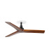 Klim Recessed Small Ceiling Fan Matt Black, Dark Walnut Blades