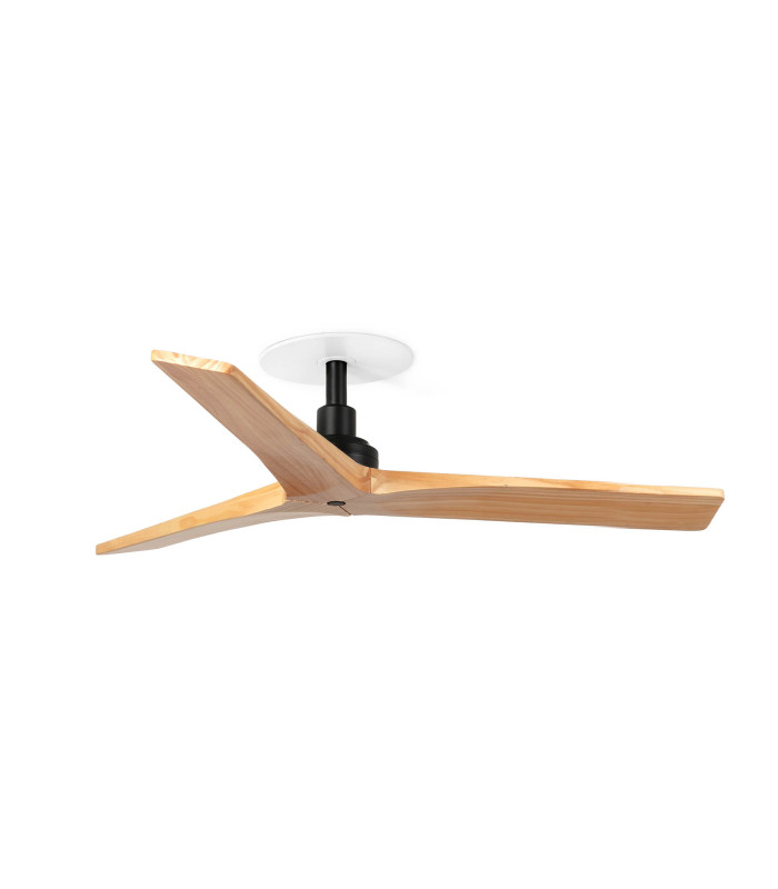 Klim Recessed Small Ceiling Fan Matt Black, Pine Blades