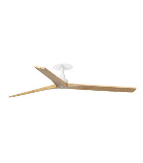 Klim Recessed Large Ceiling Fan Matt White, Pine Blades