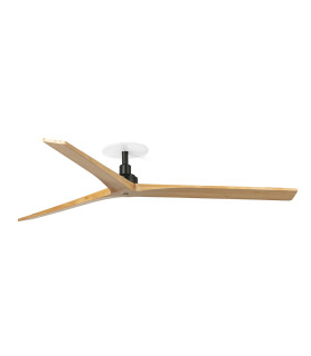 Klim Recessed Large Ceiling Fan Matt Black, Pine Blades