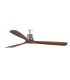 Lantau Recessed 132cm Ceiling Fan Matt Nickel, Walnut Blades