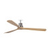 Lantau Recessed 132cm Ceiling Fan Matt Nickel, Pine Blades