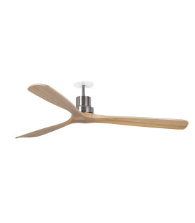 Lantau Recessed 132cm Ceiling Fan Matt Nickel, Pine Blades