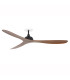 Gotland Recessed 132cm Ceiling Fan Matt Black, Walnut Blades