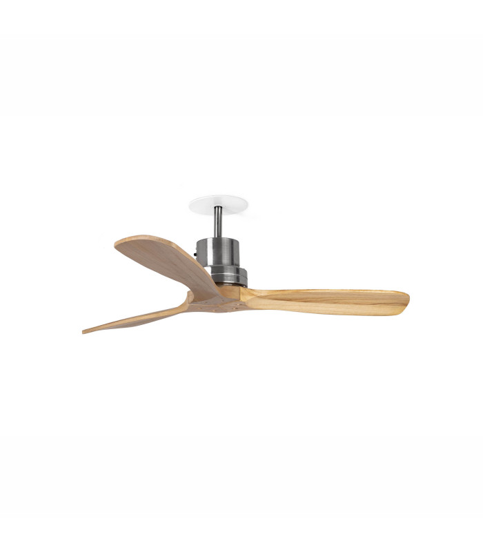 Lantau Recessed 107cm Ceiling Fan Matt Nickel, Pine Blades
