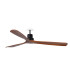 Lantau Recessed 132cm Ceiling Fan Matt Black, Walnut Blades