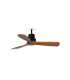 Lantau Recessed 107cm Ceiling Fan Matt Black, Walnut Blades