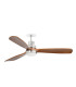 Lantau Recessed 132cm Ceiling Fan Matt Nickel, Walnut Blades 3000K