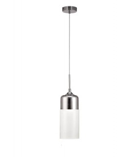 Tube Ceiling Pendant 1 Light E27 Polished Chrome, Clear Glass - 1