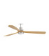 Lantau Recessed 132cm Ceiling Fan Matt Nickel, Pine Blades 3000K